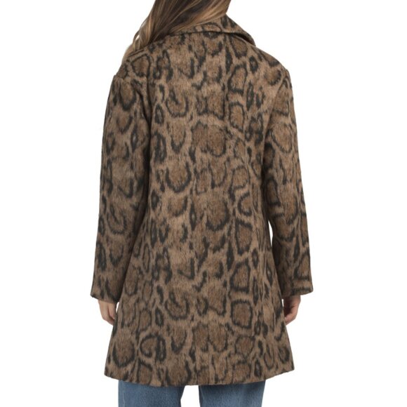 ANNE KLEIN Leopard Leopard Coat - Picture 2 of 2